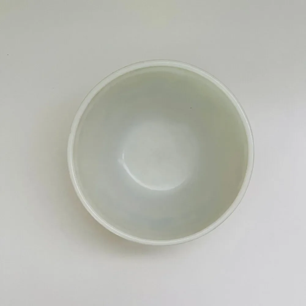 PYREX Speckled Beige/Tan Blue Floral Homestead 402 Mixing Bowl 1 1/2 Qt